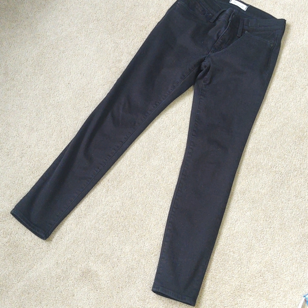 EUC Madewell black 8" skinny jeans